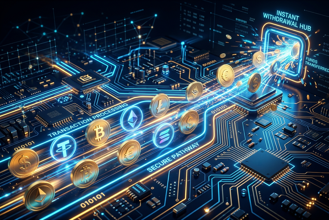 Nowoczesne ikony płatności kryptowalutowych i cyfrowych systemów bankowych